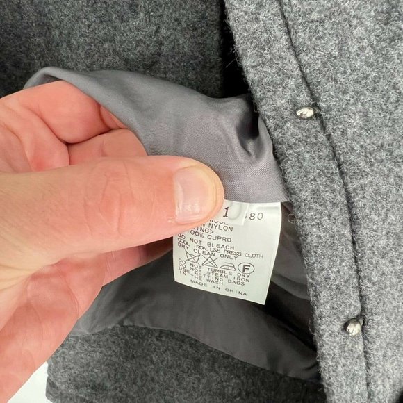 Ritsuko Shirahama Balloon Sleeve Wool Blend Lined Jacket Women's 1 Small Gray - Picture 7 of 9